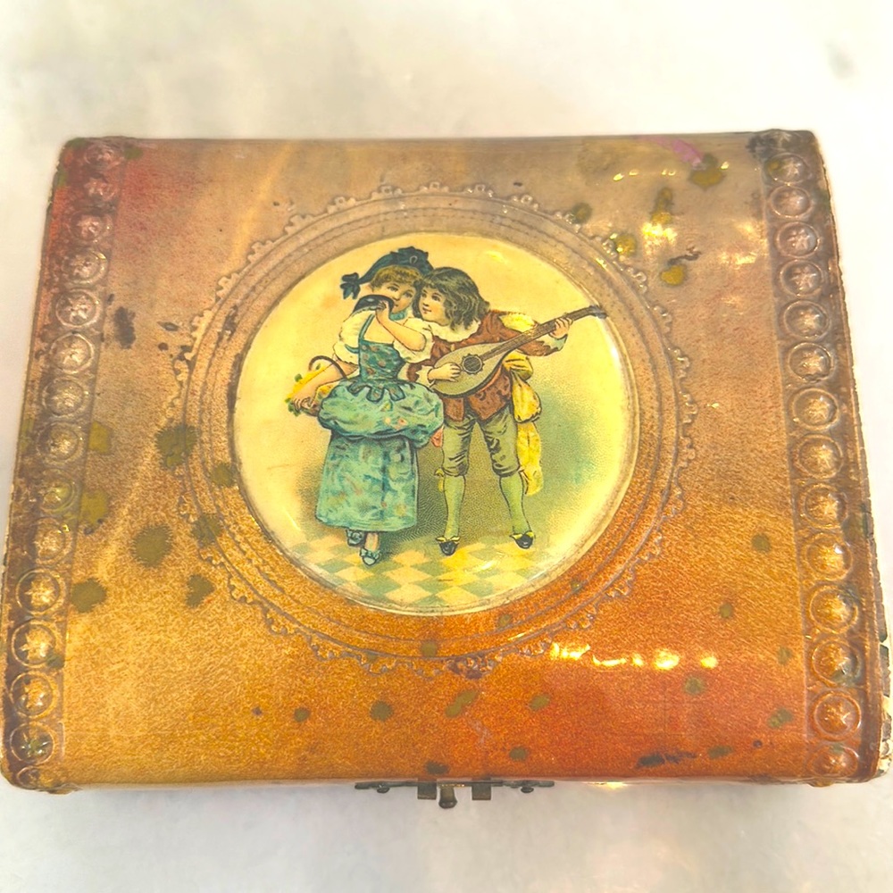 Vintage Victorian Mirrored Jewelry Box See All Photos